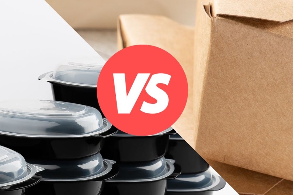 Plastic Containers vs. Paper Packaging Food Delivery - Damati