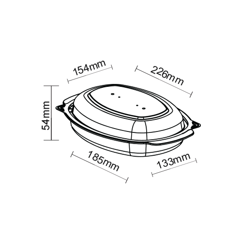 Cherry Series 600 ml Dimensions.