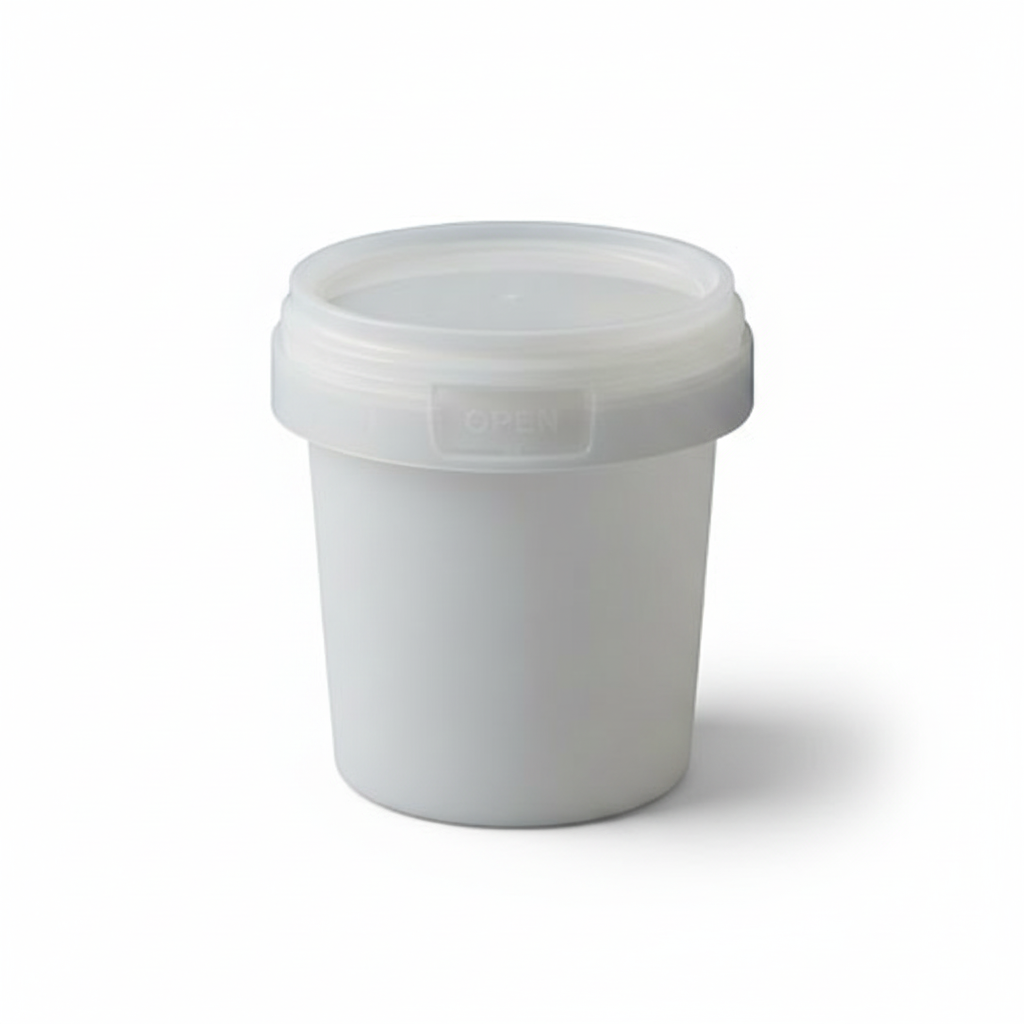 IML Round Tub with Lid 125 ml White