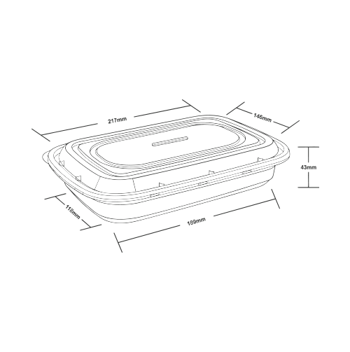 Mango Series 750 ml Dimensions