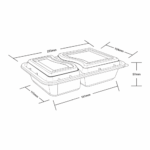 RE Series 232 OZ Food Container Dimensions