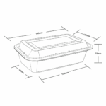 RE Series 24 OZ Food Container Dimensions