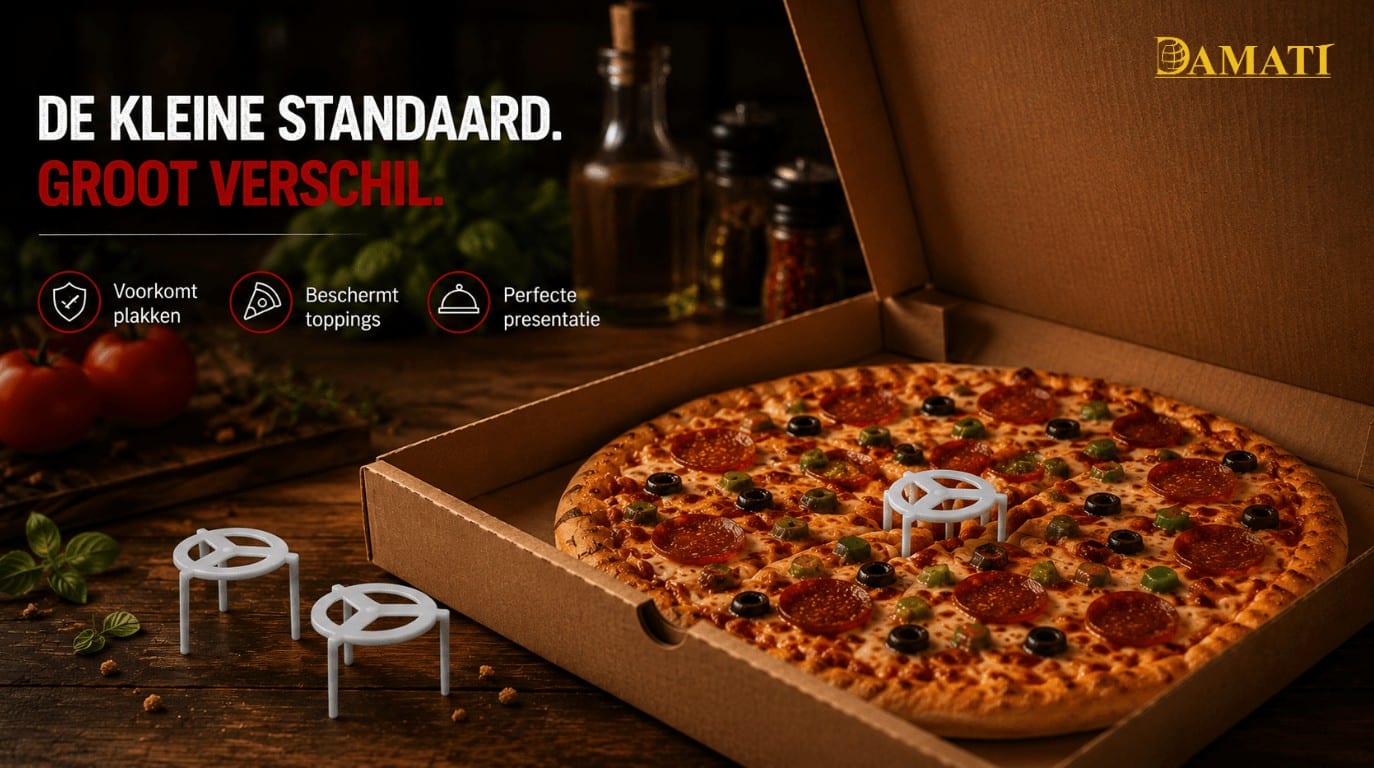 Pizza saver stand voor pizzadozen in Nederland - Damati