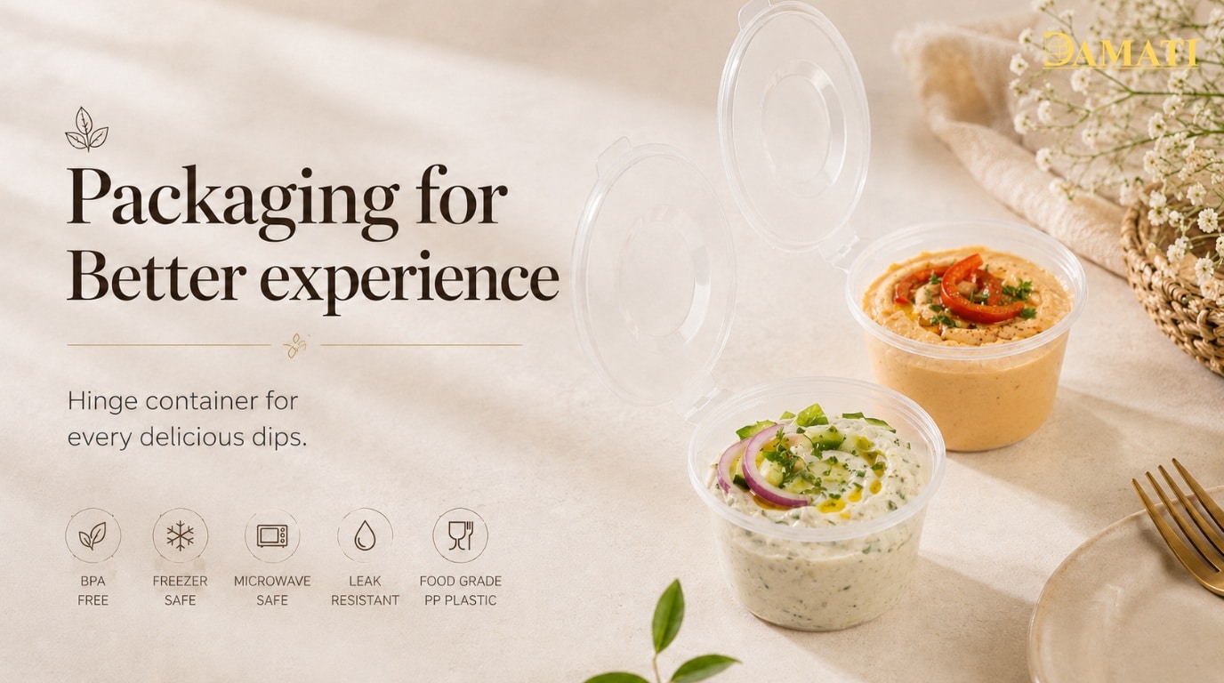 Hinge plastic containers - Damati