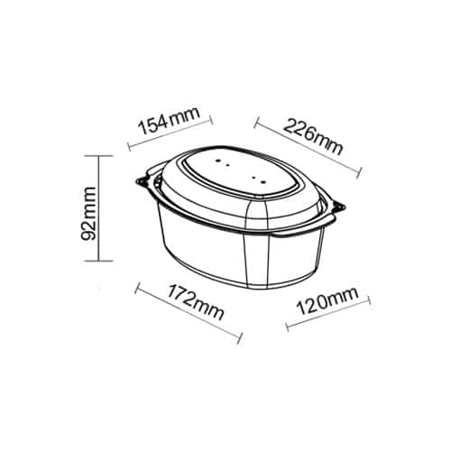 Cherry Series 1250 ml Dimensions - Damati