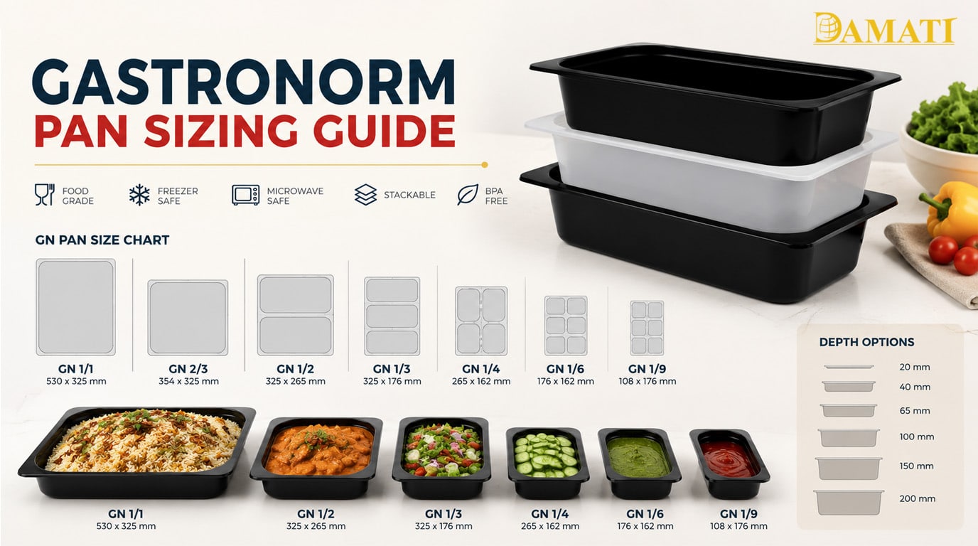 Gastronorm Pan Sizing Guide - Damati