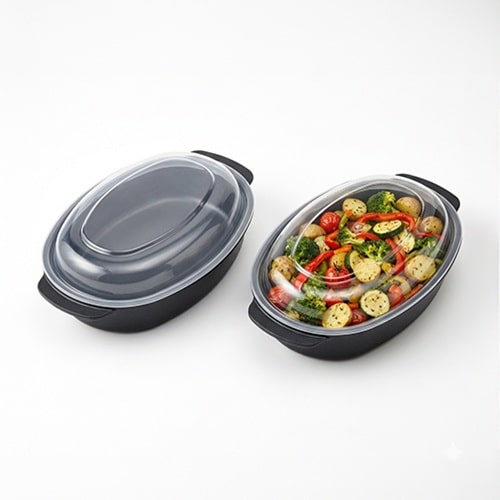 Cherry Series 600 ml Oval PP Plastic Food Container - Damati