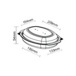 Cherry Series Food Container 600 ml Dimensions - Damati