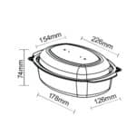 Cherry Series Food Container 950 ml Dimensions - Damati